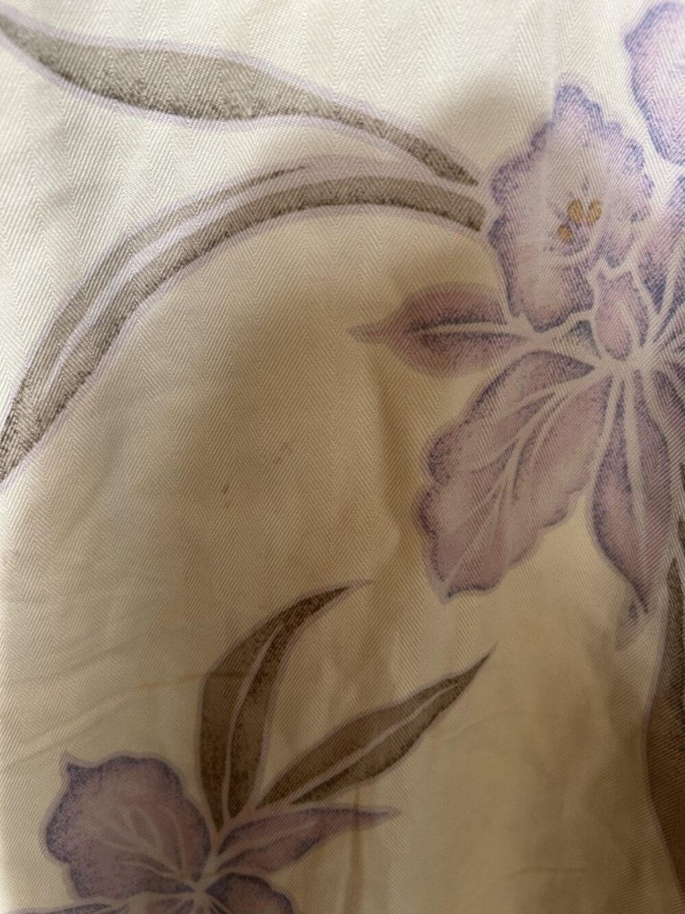 Monterey Club Shirt Mens Large White Silk Hawaiian Floral Short Sleeve Button Up - Picture 3 of 9
